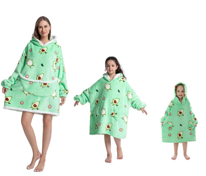 Myshoodie oversized - varm, mysig och stor hoodie Avokado