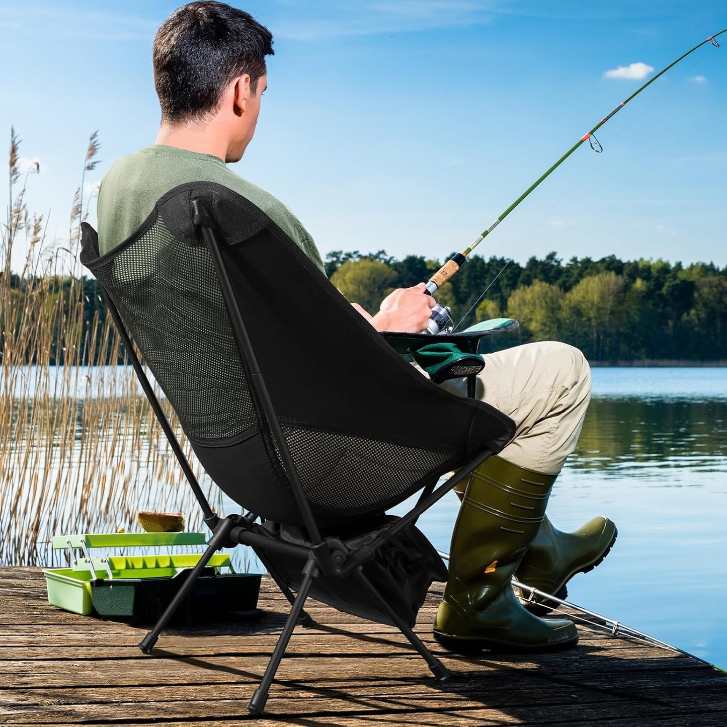 ErgoChair - hopfällbar stol för strand, camping & fritid