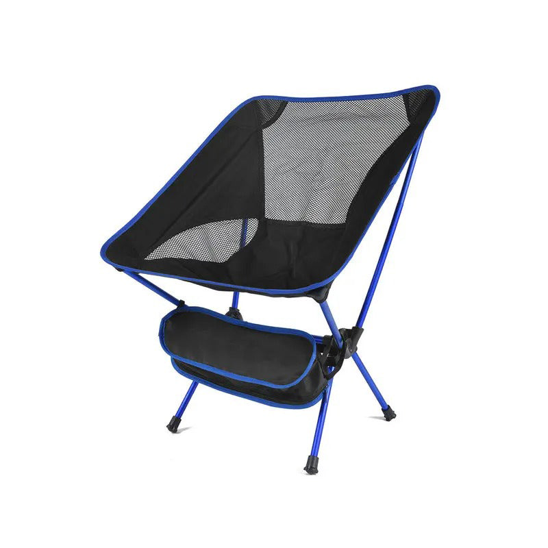 ErgoChair - hopfällbar stol för strand, camping & fritid Blå