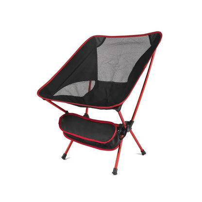 ErgoChair - hopfällbar stol för strand, camping & fritid Röd
