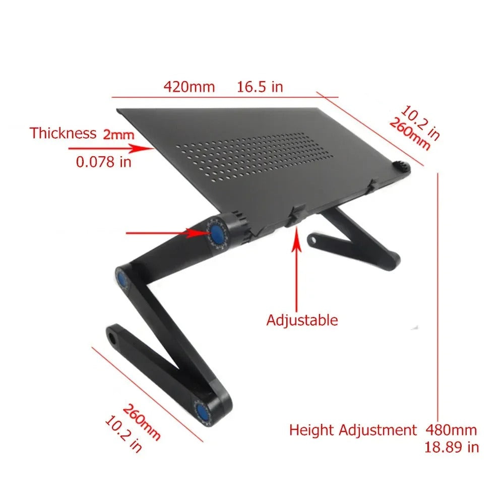 Ergonomiskt laptopstativ - justerbar höjd & vinkel för bättre hållning