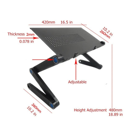 Ergonomiskt laptopstativ - justerbar höjd & vinkel för bättre hållning