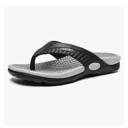 Flip flops med massagesula och halkgrepp Grå