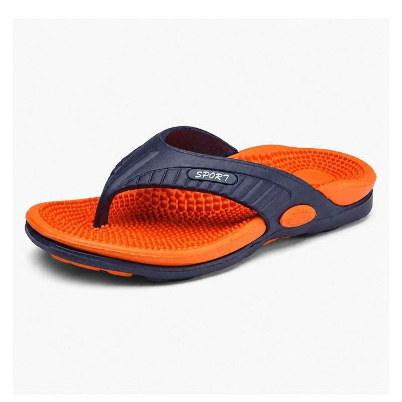Flip flops med massagesula och halkgrepp Orange