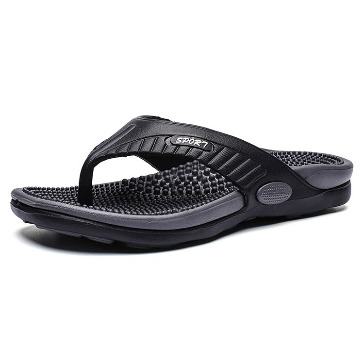 Flip flops med massagesula och halkgrepp Svart