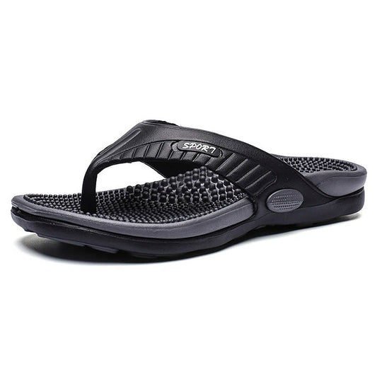 Flip flops med massagesula och halkgrepp Svart