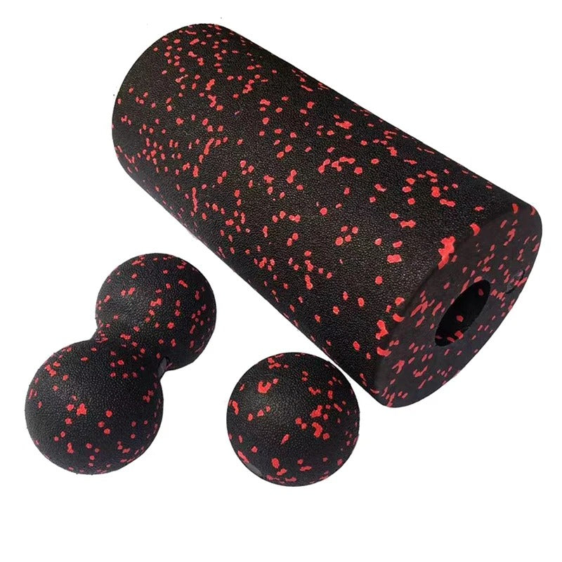 Massagebollar & foamroller för stel rygg och spända muskler Röd