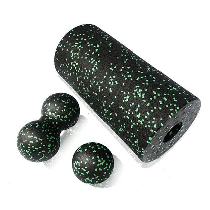 Massagebollar & foamroller för stel rygg och spända muskler Grön