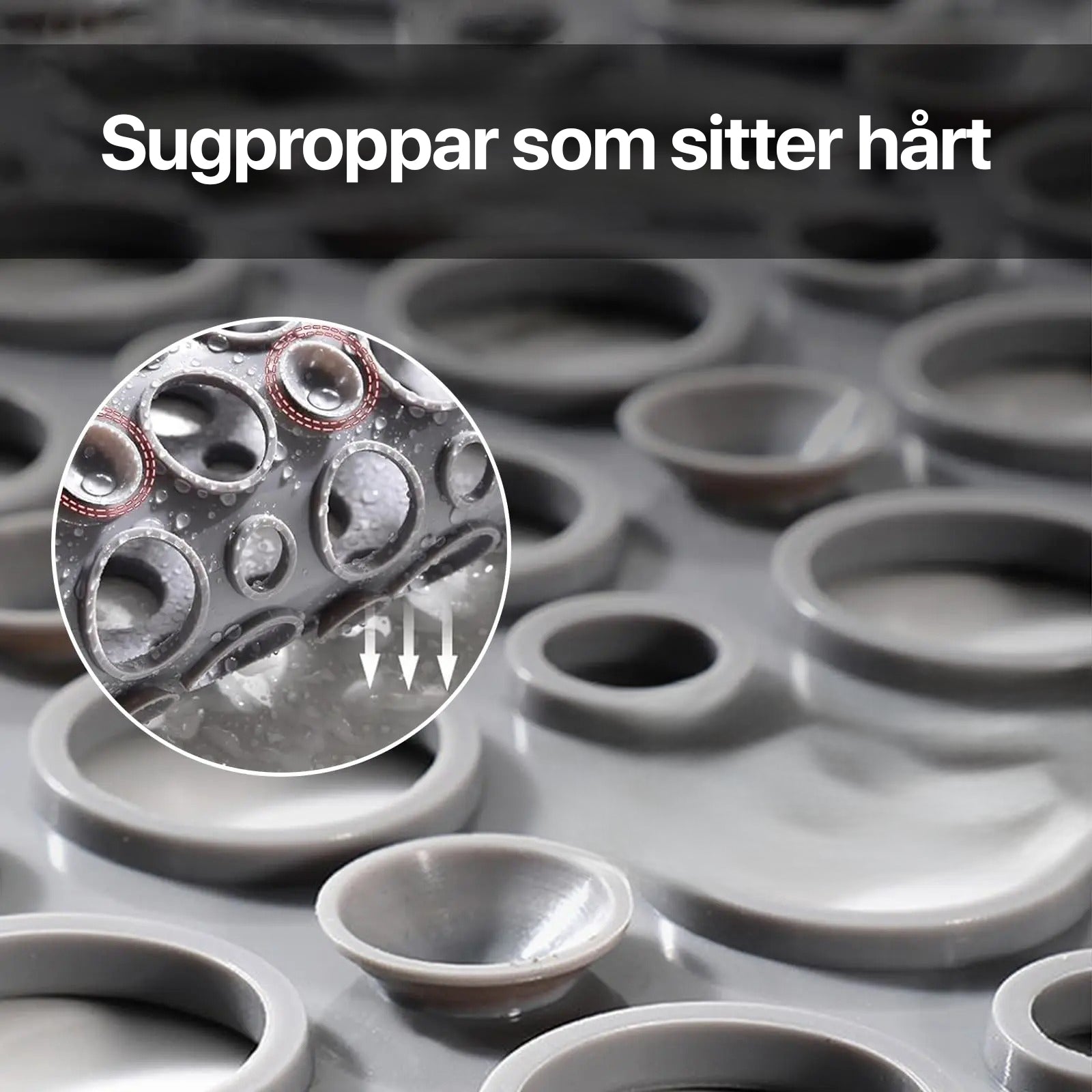 Halkfri badkarsmatta med sugkoppar