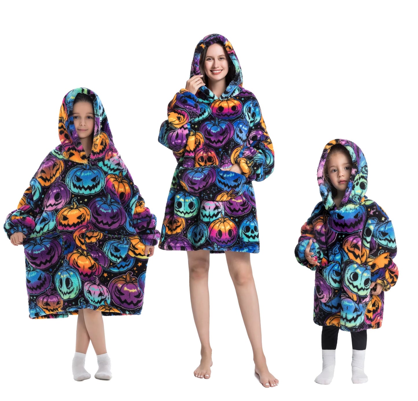 Myshoodie oversized - varm, mysig och stor hoodie Halloween