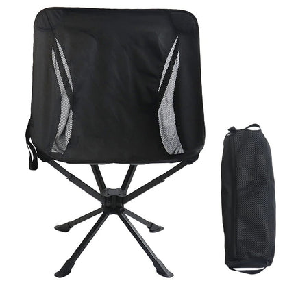 Hopfällbar campingstol - kompakt och ergonomisk Svart