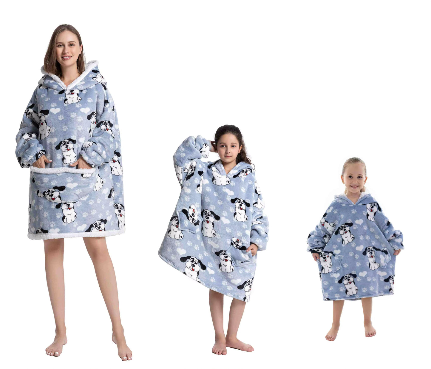 Myshoodie oversized - varm, mysig och stor hoodie Hund