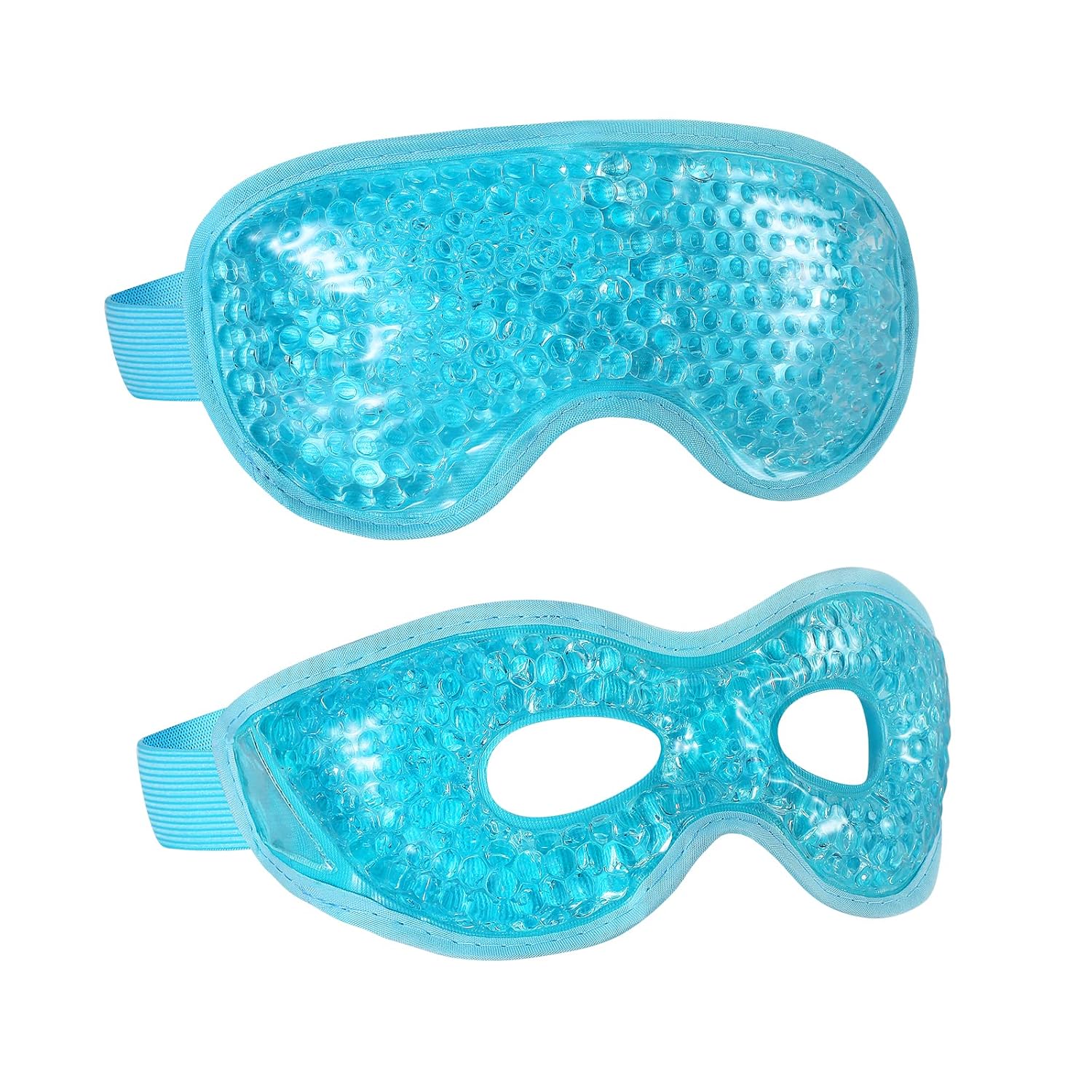Ögonmask med kyla och värme för svullnad och trötta ögon (2st) Turkos