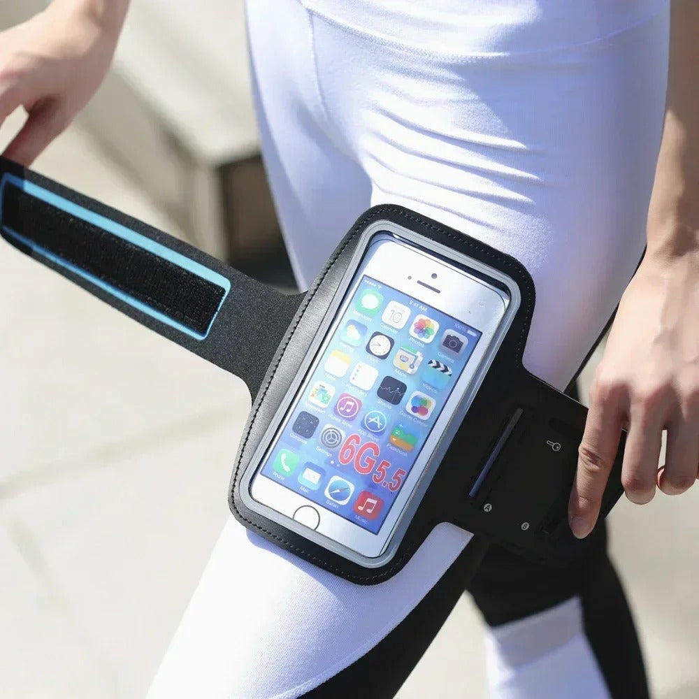 Mobilarmband för löpning - justerbart fodral med skärmskydd