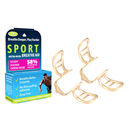 Snarkreducerande näsklämma för sport