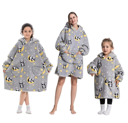 Myshoodie oversized - varm, mysig och stor hoodie Panda