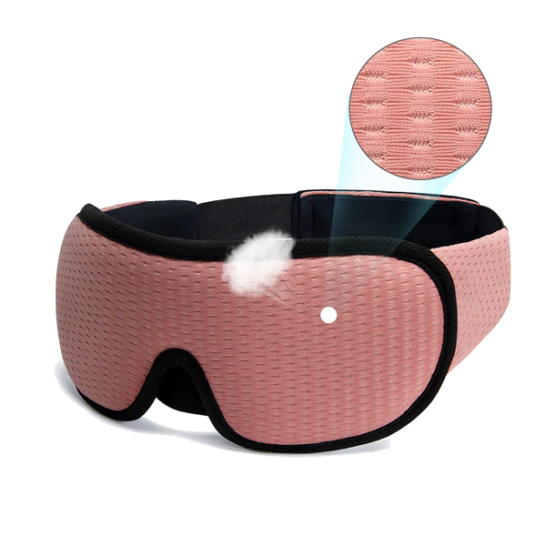 Sömnmask 3D för total mörkläggning Rosa