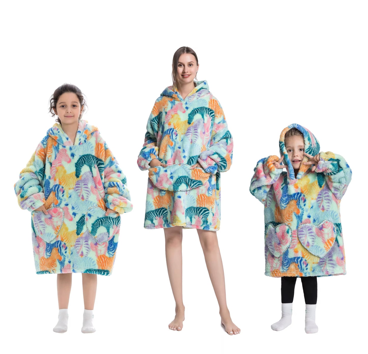 Myshoodie oversized - varm, mysig och stor hoodie Safari