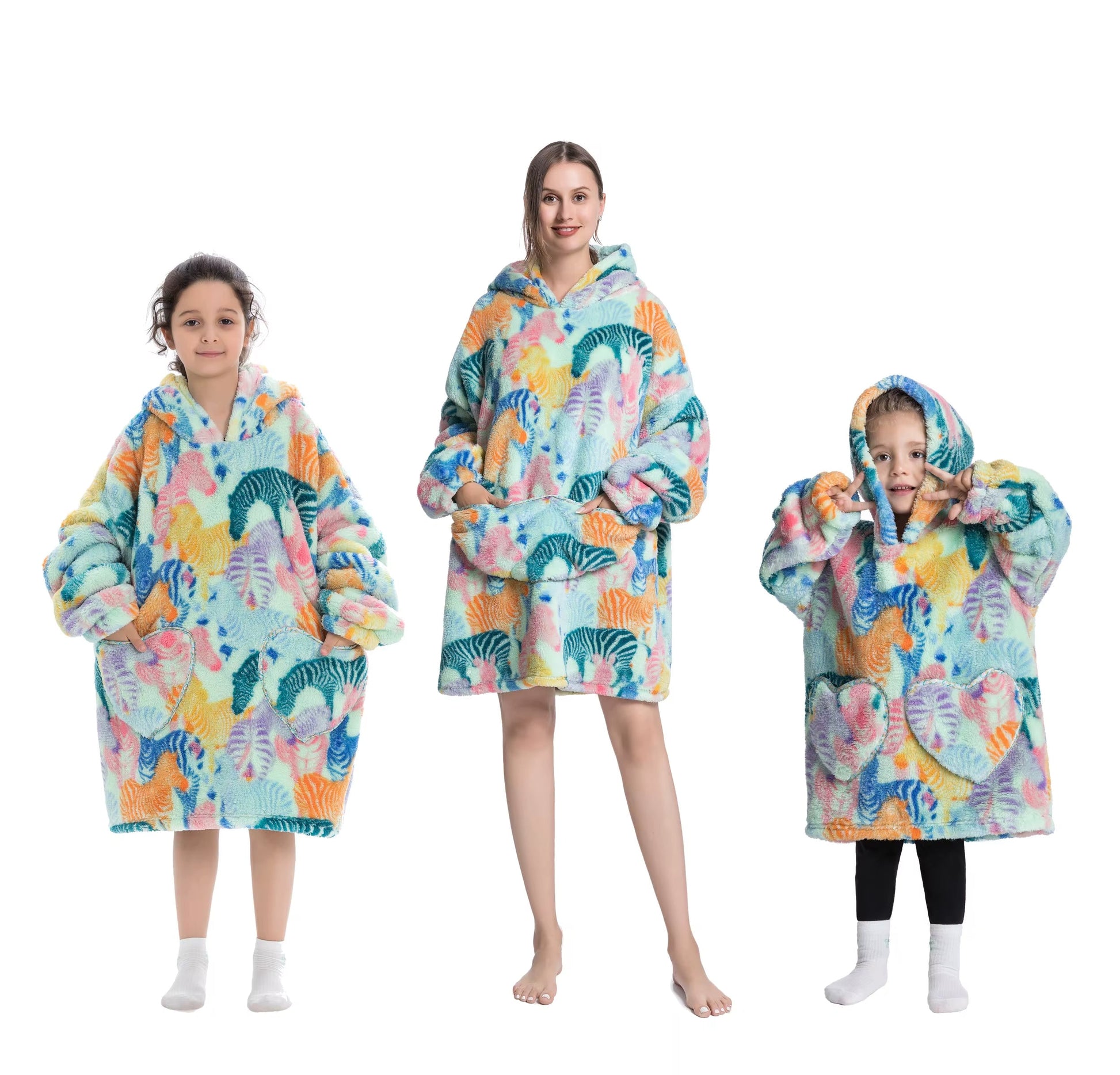 Myshoodie oversized - varm, mysig och stor hoodie Safari