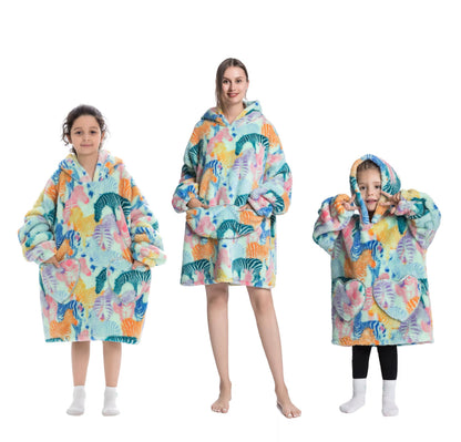 Myshoodie oversized - varm, mysig och stor hoodie Safari