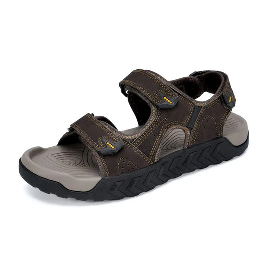Sandaler med bred passform och hålfotsstöd Brun