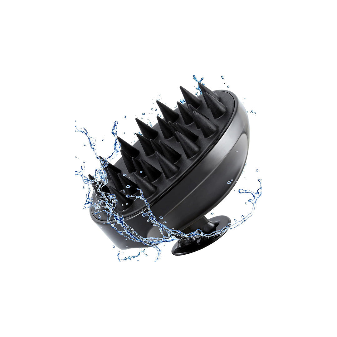 Silikonborste/scalp brush för hårbotten Svart