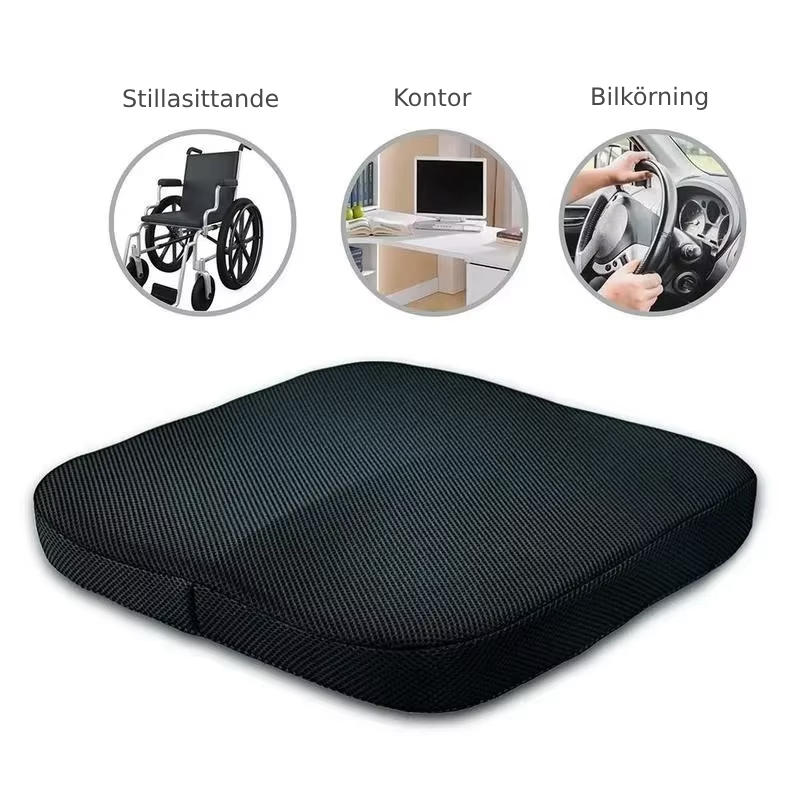 Ergonomisk sittkudde för höfter och ryggavlastning