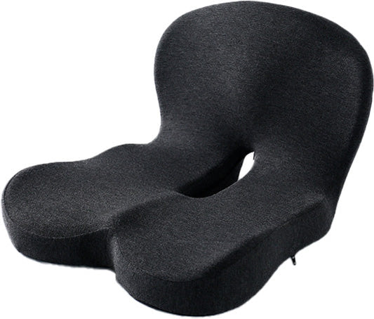 Sittkudde med ländryggsstöd - memory foam kontor & bil Svart