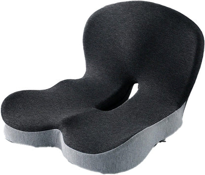 Sittkudde med ländryggsstöd - memory foam kontor & bil Grå