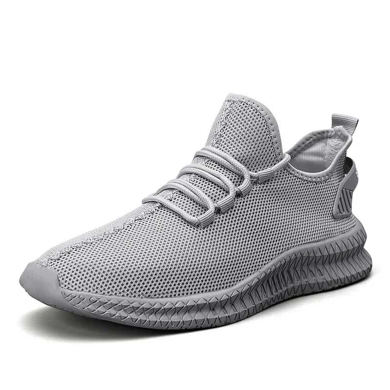 Sneakers med dämpande sula och luftig ovandel Grå