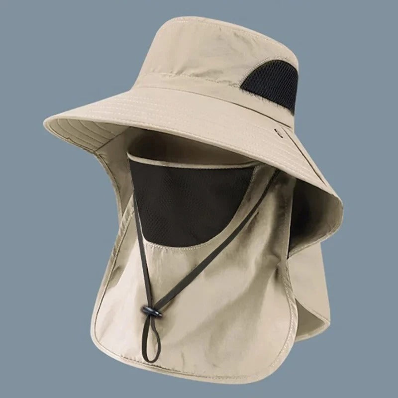 Solhatt med UV-skydd för ansikte, hals och nacke Beige