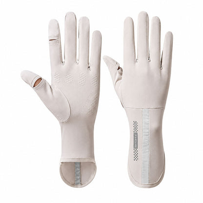 Solskyddshandskar UPF 50+ med touchfunktion Beige