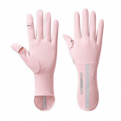 Solskyddshandskar UPF 50+ med touchfunktion Rosa
