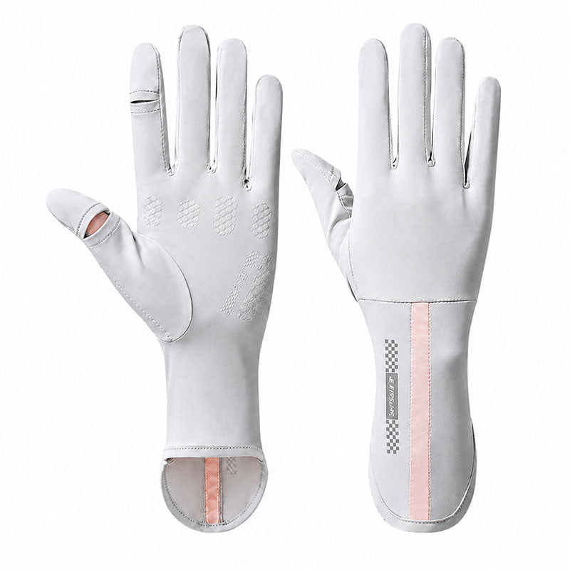 Solskyddshandskar UPF 50+ med touchfunktion Vit
