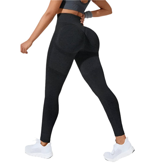 Högmidjade träningsleggings S Svart