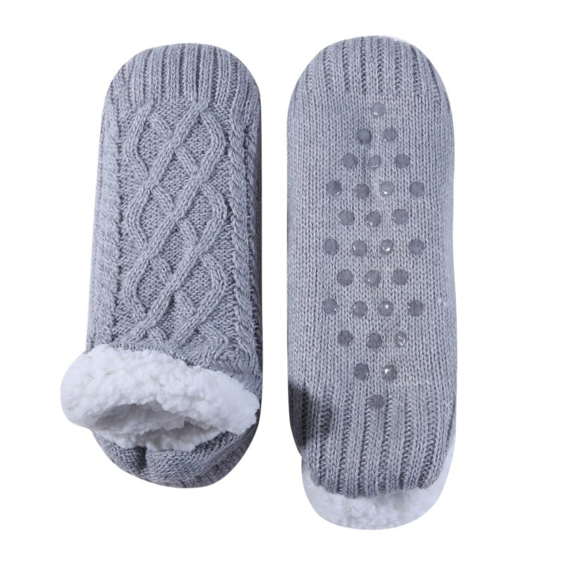 Toffelsockor med halkskydd - varma innesockor