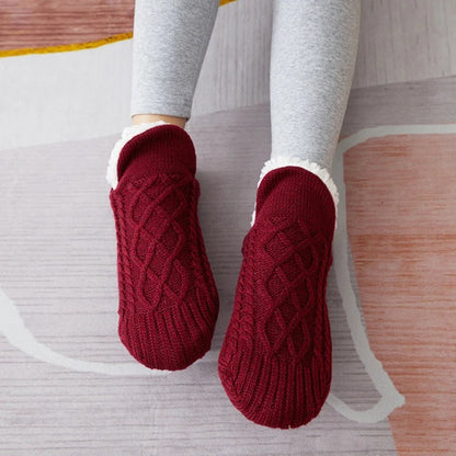 Toffelsockor med halkskydd - varma innesockor