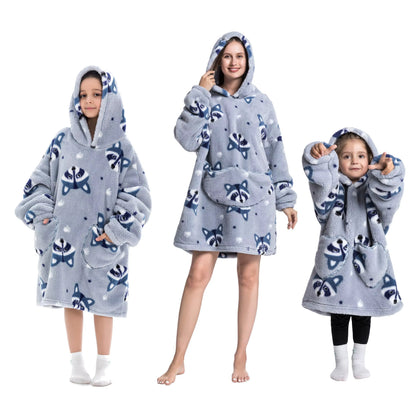 Myshoodie oversized - varm, mysig och stor hoodie Tvättbjörn