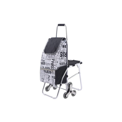 Shoppingvagn med sits Vit