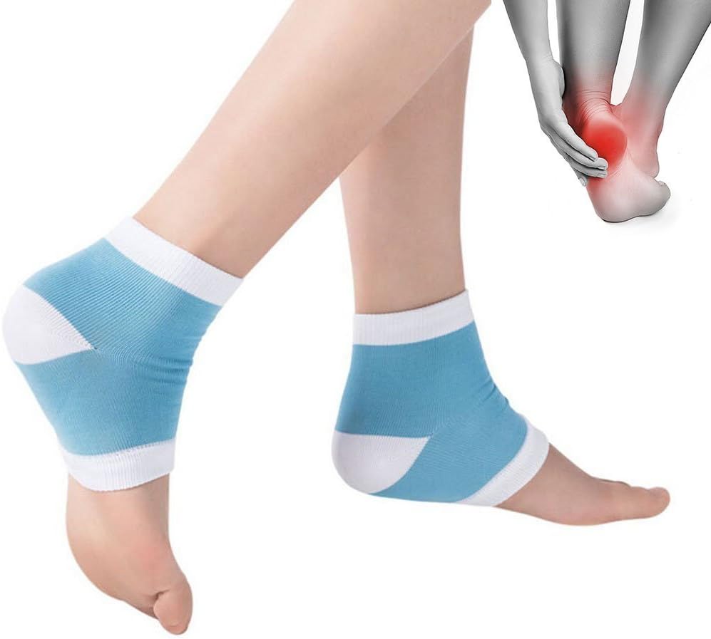 Hälsporre strumpor med hälskydd i gel