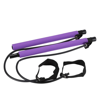 Pilates- och yogastång med motståndsband